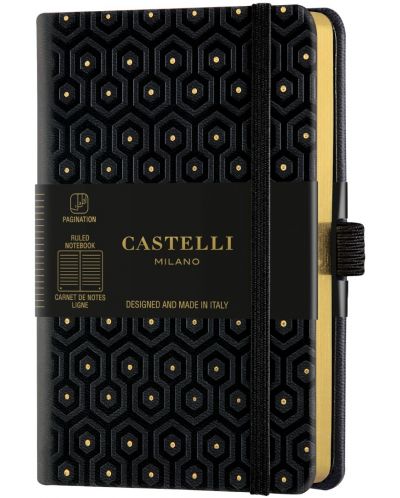Бележник Castelli Copper & Gold - Honey Gold, 9 x 14 cm, линиран - 1