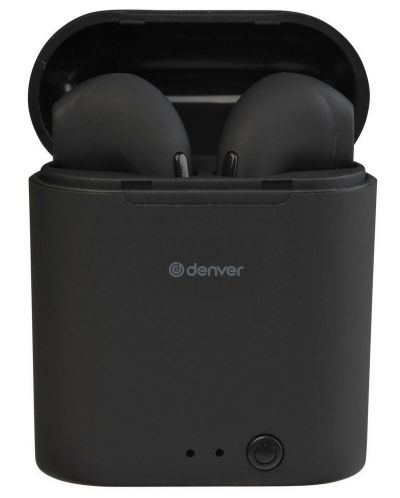 Безжични слушалки Denver - TWE-46, TWS, черни - 1