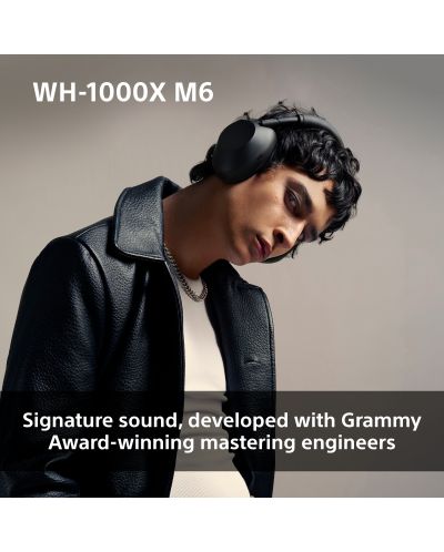 Безжични слушалки с микрофон Sony WH-1000XM6, ANC, черни