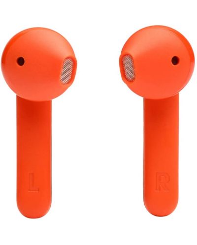 Безжични слушалки с микрофон JBL - T225 Ghost, TWS, оранжеви - 3