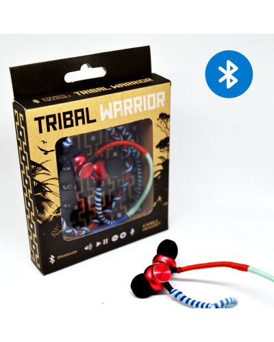 Безжични слушалки Fusion Embassy - Tribal Warrior, сини/червени - 3