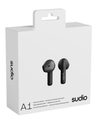 Безжични слушалки Sudio - A1, TWS, черни - 4