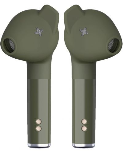 Безжични слушалки Defunc - TRUE PLUS, TWS, зелени - 1