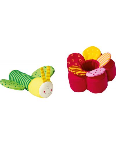 Бебешка мека играчка Haba, Цвете и пеперуда - 2