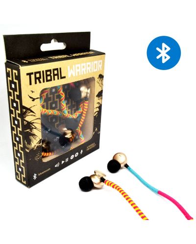 Безжични слушалки Fusion Embassy - Tribal Warrior, розови/жълти - 3