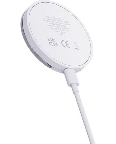 Безжично зарядно 3mk - Hardy Wireless Charger 2 в 1, 15W, бяло - 3