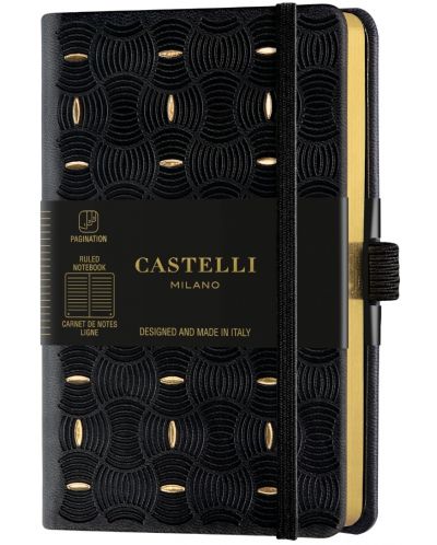 Бележник Castelli Copper & Gold - Rice Grain Gold, 9 x 14 cm, линиран - 1
