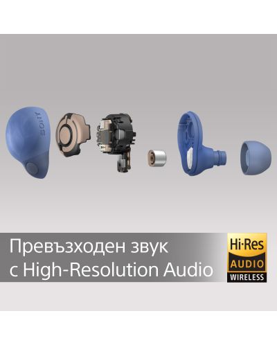 Безжични слушалки Sony - LinkBuds S, TWS, ANC, сини - 5