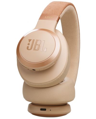 Безжични слушалки JBL - Live 770NC, ANC, Sand - 5