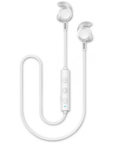 Безжични слушалки с микрофон Philips - TAE4205WT, бели - 2