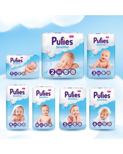 Бебешки пелени Pufies Sensitive 3, 66 броя - 4