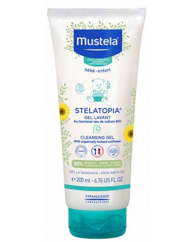 Бебешки душ гел за атопична кожа Mustela Stelatopia - 200 ml - 1