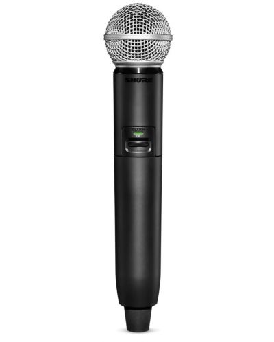 Безжична микрофонна система Shure - GLXD24R+/SM58, черна - 4