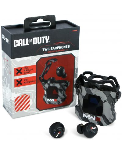 Безжични слушалки OTL Technologies - Call of Duty MWIII, TWS, Black Camo - 7
