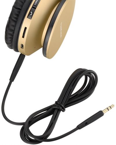 Безжични слушалки PowerLocus - P1, златисти - 3