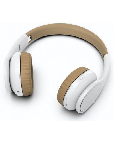 Безжични слушалки с микрофон Hama - Touch, бели/кафяви - 3