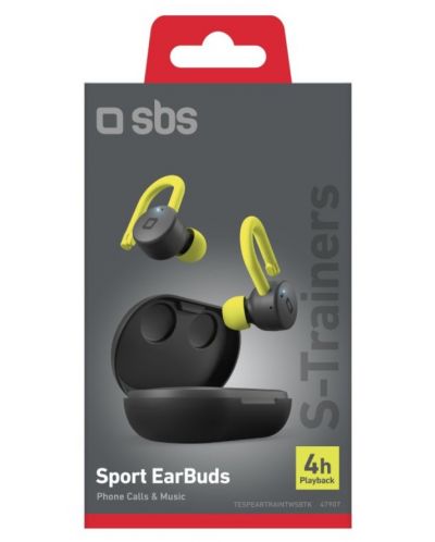 Безжични слушалки SBS - S-Trainers, TWS, черни/зелени - 2