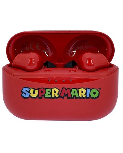 Детски слушалки OTL Technologies - Super Mario, TWS, червени/черни - 5