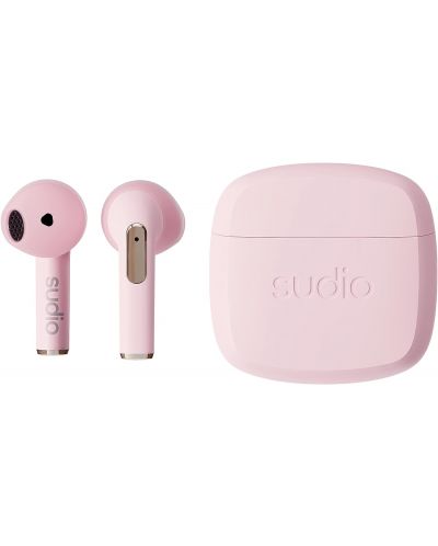 Безжични слушалки Sudio - N2, TWS, розови - 1