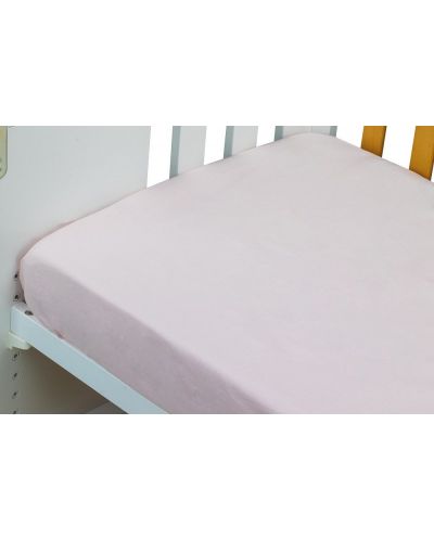 Бебешки чаршаф с ластик Interbaby - 60 х 120 cm, розов - 2