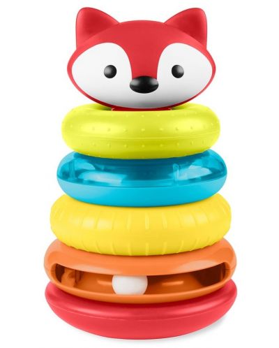 Бебешка играчка за нанизване Skip Hop Explore & More - Fox Stacker - 1