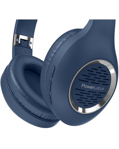 Безжични слушалки PowerLocus - P4 Plus, сини - 2