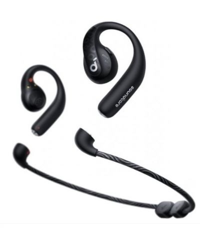 Безжични слушалки Anker - SoundCore AeroFit Pro, черни - 2
