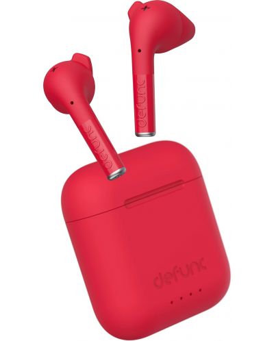 Безжични слушалки Defunc - TRUE TALK, TWS, червени - 1