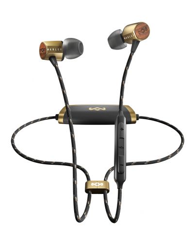 Безжични слушалки с микрофон House of Marley - Uplift 2, Brass - 1
