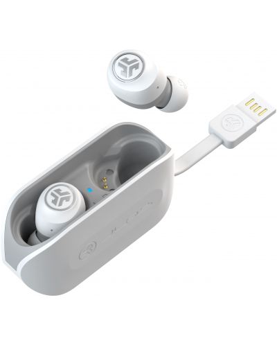 Безжични слушалки с микрофон JLab - GO Air, TWS, бели/сиви - 2