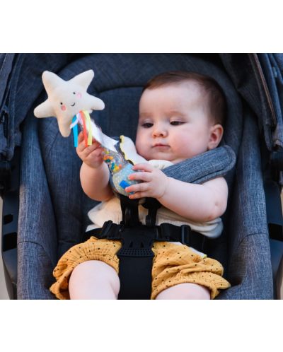 Бебешка мека дрънкалка на стик Taf Toys - Звезда - 3