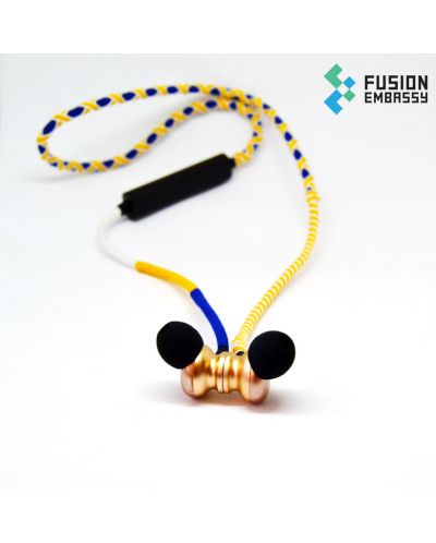 Безжични слушалки Fusion Embassy - Tribal Warrior, жълти/сини - 5