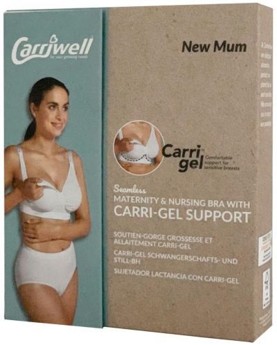 Безшевен сутиен за кърмене Carriwell - Carri-Gel, размер L, бял - 6