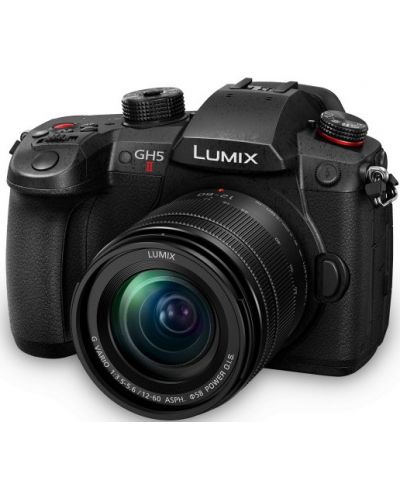 Безогледален фотоапарат Panasonic - Lumix G GH5 II, 12-60mm, Black - 1