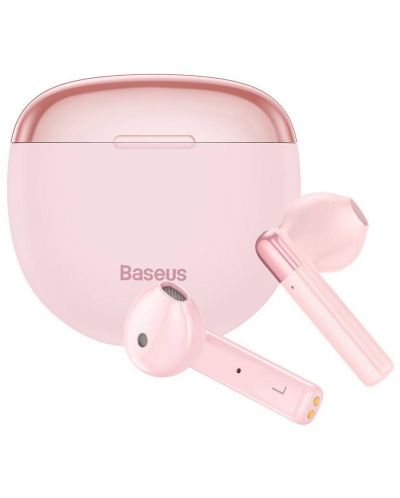 Безжични слушалки Baseus - Encok W2, TWS, розови - 2