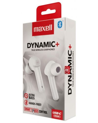 Безжични слушалки Maxell - Dynamic, TWS, бели - 2