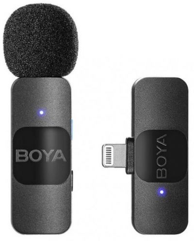 Безжична микрофонна система Boya - BY-V1 Lightning, черна - 2