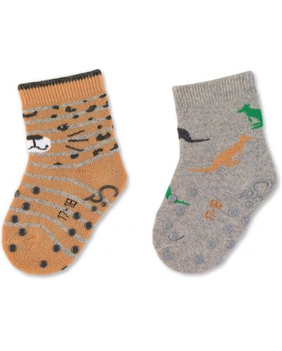 Бебешки чорапи за пълзене Sterntaler - 21/22 размер, 18-24 месеца, 2 чифта - 1