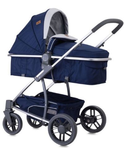 Бебешка количка Lorelli - S500, с покривало, Blue Travelling - 1
