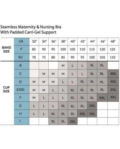 Безшевен сутиен за кърмене с подплънки Carriwell - GelWire, размер L, черен - 6