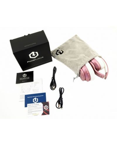 Безжични слушалки PowerLocus - P6 Mattе, розови - 6