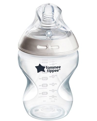 Самостерилизиращо се бебешко шише Tommee Tippee Natural Start - 0 м+, 260 ml