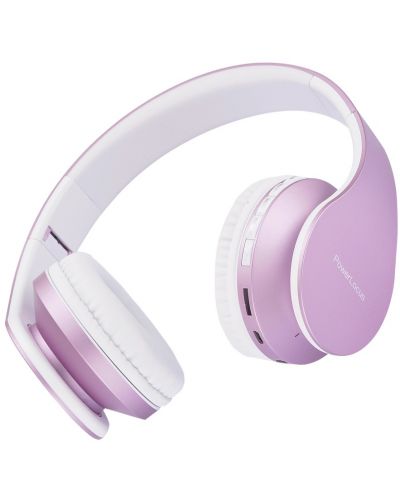 Безжични слушалки PowerLocus - P1, бели/лилави - 5