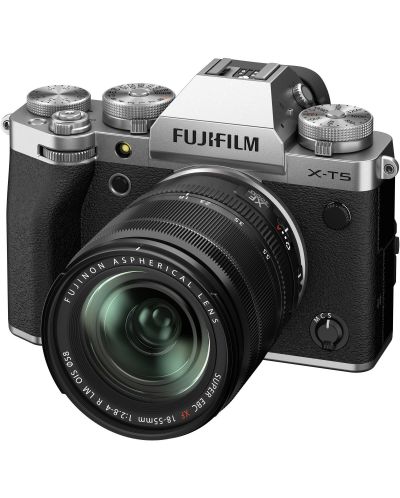 Безогледален фотоапарат Fujifilm - X-T5, 18-55mm, Silver - 2