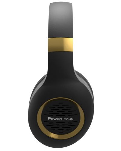 Безжични слушалки PowerLocus - P4 Plus, черни/златисти - 3