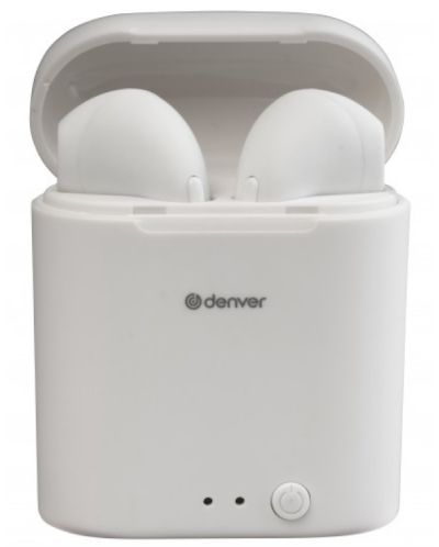 Безжични слушалки Denver - TWE-46, TWS, бели - 1