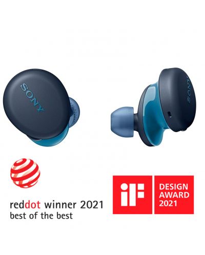 Безжични слушалки Sony - WF-XB700, сини - 1