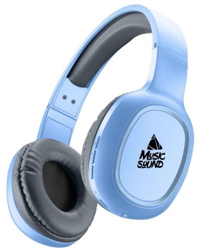 Безжични слушалки с микрофон Cellularline - Music Sound Basic, сини - 1