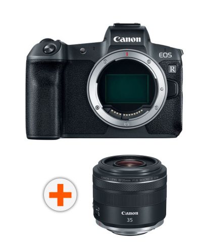 Безогледален фотоапарат Canon - EOS R, 30.3MPx, черен + Обектив Canon - RF 35mm f/1.8 IS Macro STM - 1