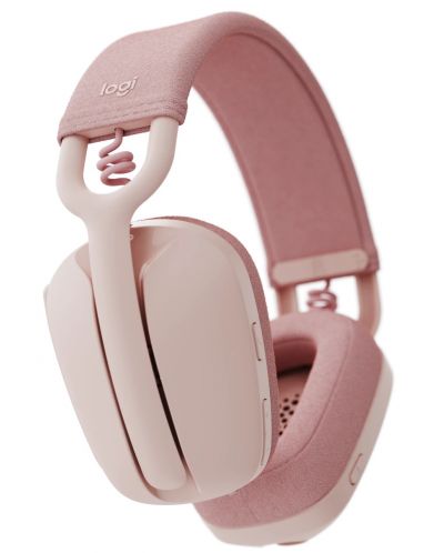 Безжични слушалки с микрофон Logitech - Zone Vibe 100, розови - 3